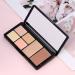6-In-1 Color Correcting Concealer Contour Palette for Dark Circles & Blemishes with 2 Brushes - Buy Online on GoSupps.com