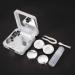 Square Marble Contact Lens Case Portable Cosmetic Box & Travel Set for Daily Outdoor Use (Silver) - Buy Online on GoSupps.com