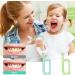 Vicloon Kids U-Shaped Toothbrush Set - Silicone Brush Head, Non-Slip Handle - Sky Blue & Light Green (Ages 7-12) - Buy Online on GoSupps.com