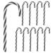 HOLIDYOYO 10pcs Candy Cane Set Canes for Tree Lollipops Large Candy Canes Edible Crutch Christmas Gold Plastic 12.00X4.50X0.70CM