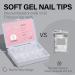 AILLSA Coffin Matte Soft Gel Nail Tips Kit with UV Light - Nail Extension Kit with 4 in 1 Glue Gel for Halloween Nail Art - Buy Online on GoSupps.com