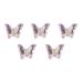 FEIlei 5 Nail Art Charms Glass Nail Rhinestones Alloy Butterfly-Nail Crystals Diamonds
