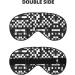 SSIMOO Black & White Checkered Sleep Mask - Adjustable Breathable Eye Mask for Comfortable Sleep | International Shipping - Buy Online on GoSupps.com