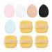 5 Pieces Drop-Shaped Powder Puffs and 5 Pieces Square Powder Puffs Makeup Sponge Set Makeup Puffs Mini Puffs Air Cushion Puffs Makeup Tools
