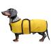 Minezi's hundred coat with reflex strips rain/waterproof adjustable vest suitable for small and medium-sized dogs such as Dachshund-Gelb-M (backlong: 42-45cm) yellow
