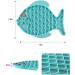 Fish-Shaped Cat Slow Feeder Bowl & Puzzle Mat - Anxiety Relief and Slow Eating for Small Dogs & Cats - Cat Treat Toy - 2 Pack - Buy Online on GoSupps.com