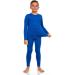 Bodtek Boys Thermal Long Underwear Set - Fleece Lined Long Johns for Kids | Royal Blue Medium - Buy Online on GoSupps.com
