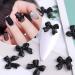 100 Pieces 3D Nail Bowknot Mini Butterfly Bow Ties Nail Charms Flatback Nail Art Resin Decoration for Nail Manicure Accessories Women Girls (White) - Buy Online on GoSupps.com