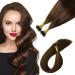 KOCONI 22 Inch Brown Nano Rings Hair Extensions Real Human Hair Extensions #4 Double Drawn Nano Ring Hair Extension Nano Tip Beads Human Hair Extensions 50g 1g/Strand Chocolate Brown 22 inch #4 Chocolate Brown