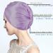 Silk Hair Bonnet for Sleeping - Double Layer Soft Silky Night Cap for Women - Purple - Buy Online on GoSupps.com