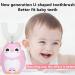 U-Shaped Children's Electric Toothbrush - Soft Pebble Brush Head Cartoon Design Toddler Friendly Includes Mousse 60ml - Pink - Buy Online on GoSupps.com