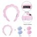 MOODKEY Pink Sponge Spa Headband for Women | Makeup Removal & Skincare | Hair Band & Accessories | 4Pcs Wristbands Included - Buy Online on GoSupps.com