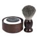 Frcolor men hair shaving brush wooden cup bowl soap hairdresser set razor brush shaving razor shell cup set razor accessories 3st