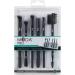 MODA Royal & Langnickel Pro Travel Size Beautiful Eyes 7pc Makeup Brush Set with Pouch Includes - Angle Shader Crease Smudger Eye Shader Smoky Eye Brow Liner and Lash Comb Brushes Black - Buy Online on GoSupps.com