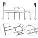 STOBAZA Wrought Iron Door Hook Bathroom Door Towel Rack Hat Storage Rack Door Back Clothing Organizer Metal 41.5X23X5CM Black - Buy Online on GoSupps.com