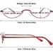 Abetos Half Frame Reading Glasses for Men & Women - Stylish Metal Fashion Light Narrow Design Red 2.0x Lens - Perfect Reading Aid - Buy Online on GoSupps.com