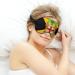 Jamaican Coat of Arms Flag Eye Mask - Funny Soft Blindfold for Sleeping & Travel | Adjustable Strap - Buy Online on GoSupps.com