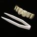 Hip Hop Hollow Tooth Hip Hop Teeth Grillz Easy to Wear Portable Rapper Costume Teeth Jewelry and Party Photo Props for Halloween for Women Men Gift (Gold) - Buy Online on GoSupps.com