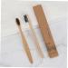Eco-Friendly Soft Bristle Toothbrush Set - 6 Disposable Natural Wooden Toothbrushes for Travel - Landfill-Safe & Biodegradable - Buy Online on GoSupps.com