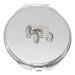Grey Fergi Enamel Compact Mirror Handbag Gift With Free Engraving 164