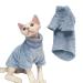 NAVESO Cats Vest Turtleneck Sweater Sphinx Hairless Cat Clothes Kittens Winter Clothes Two-Legged Pet Turtleneck Sweater and Vest for Sphynx Hairless Cat Chihuahua Bulldogs (Blue) L
