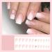 24 Pcs Medium Square Pink Press On Nails - Gradient Fake Nails with Rhinestones | Full Cover Stick-On Nails for Women & Girls | Stylish Fall French Nails - Buy Online on GoSupps.com