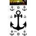 ONCEX 3 Sheets Black Anchor Temporary Tattoos - Realistic Pirate Sailor 3D Tattoo Design for Men and Women - Buy Online on GoSupps.com