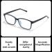 Natural Crystal Stone Reading Glasses with Blue Light Blocking & UV Protection | IF5189 Blue 1.5x - Buy Online on GoSupps.com