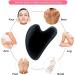 100% Natural Black Heart-Shaped Gua Sha Stones for Face Eyes & Neck - Massage Tool for Skin Care & Relaxation - Buy Online on GoSupps.com