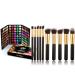 FantasyDay 120 colors highly pigmented warm natural durable shimmer eyes shadow palette with 10 high -quality eye brush brush set - Charming Eyeshadow Palette eye shadow beauty makeup kit #3