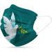 50pcs Colorful 3-Layer Mouth Protection with World Peace Pigeon Motif | Breathable Cloth Bandana for Men & Women - International Shipping - Buy Online on GoSupps.com