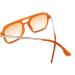 FEISEDY Vintage Square Reading Glasses for Women & Men - 70s Flat Aviator Anti Glare Eyewear B2992 Orange 1.5x - Buy Online on GoSupps.com