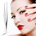 Tweezers for eyebrows depilatory tip carbon steel inclined 9 cm Color Silver - Buy Online on GoSupps.com