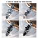Elegant Rhinestone Flower Hair Clips - Set of 4 | Vintage French Barrettes for Women - Buy Online on GoSupps.com