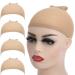Lsybeauty Wig-Caps Stocking-Cap-for-Women 4 Pcs Light Brown Stretchy Nylon Wig Caps for Lace Front Wig Hair Cap for Wigs Bald Cap for Wig Nude Wig Cap for Long Hair for Men and Children 4 Count (Pack of 1) Light Brown Wig …