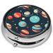 Outer Space Planet Portable Round Pill Box - Lightweight Moisture-Proof Vitamin Organizer | Perfect for Travel & Daily Use - Buy Online on GoSupps.com
