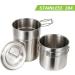DZRZVD Camping Cups and Mugs Pot Set - 304 Food Grade Stainless Steel - Outdoor Cookware with Vented Lid - 33oz + 24oz - for Backpacking, Picnic, Hiking - Buy Online on GoSupps.com