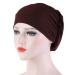 XUEQI Fashion Hair Bonnet Sleep Cap for Women Muslim Soft Head Headwear India Hat Turban Wrap Cap Brown