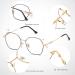 Duco Blue Light Filter Glasses for Women - Anti-UV Protection Computer & TV Glasses Stylish Black Gold Design - Buy Online on GoSupps.com