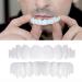 Flipped warm 2 pairs of teeth for plug in veneers at the top and bottom immediate veneers teeth dental prosthesis cosmetic teeth of provisional dentures for bad teeth