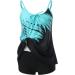 QWUVEDS Compression Shirt Men's Sleeveless Women Plus Size Vintage Print Bowknot Strap Tankini Set Two Piece Swimsuit Panty Swimsuit Beachwear Watch Digital Black XXL - Buy Online on GoSupps.com
