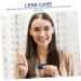 Homsfou 4th Care Box for Colored Contact Lenses - Eye Lens Container & Travel Case | Korean Art Design | 4pcs Blue 6.5x4.5x2cm - Ideal for International Shipping - Buy Online on GoSupps.com