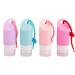 4 pieces Shampoo bottles to fill travel bottles including cable ties silicone travel bottles 58ml travel bottles set outlet-safe travel bottles for filling for shampoo cream rinsing bpa-free