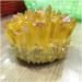 Yellow Electroplated Natural Crystal Cluster Specimen Raw Rock Quartz Flowers Aura Stones Gift Modern House Decor yuebang Reiki Crystal Stone - Buy Online on GoSupps.com