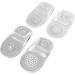 Buy Gel Heel Pad - 2 Pairs Transparent Self-Adhesive Heel Inserts for Fasciitis Relief | Unisex Massaging Foot Support - Buy Online on GoSupps.com