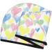 Hair Towel Wrap - Quick Drying Turban with Button | Hand Drawn Colored Hearts | Perfect Hair Drying Solution - Buy Online on GoSupps.com