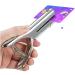 Hole Punch 2 Reach 1/4 inch Single Hole Punch Heavy Duty Hole Puncher Single Paper Punch Portable Hand Held Long Hole Punch for Paper Cards Plastic Cardboard (Silver) (1/4-6mm Hole)