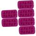 HOMSFOU 6 Pcs Silicone Chocolate Mold Silicone Baking Halloween Fondant Halloween Chocolate Polymer Clay Molds Jelly Molds Desserts Molds Bath Purple Silica Gel Tool Multifunction 21X11X2CMx3pcs Purplex3pcs