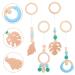iBaseNice 4pcs Stroller Yarn Bead Pendant Rattles Crib Hanging Set - Buy Online on GoSupps.com