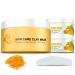 Turmeric Face Clay Mask Under Eye Cream Skincare Kit 1pack Vitamin C B5 Deep Cleansing Facial Mask Overnight Face Mask for Pores 2pc Hydrating Eye Cream for Dark Circles Puffiness